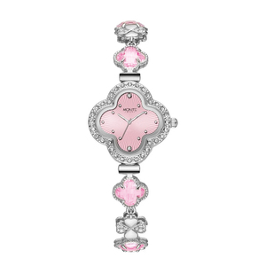 <span class=keywords><strong>Orologio</strong></span> al Quarzo <span class=keywords><strong>Rosa</strong></span> a Quadrifoglio per Donne, Resistente all'Usura, Lussuoso e alla Moda, Vendita all'Ingrosso - Product Image 2