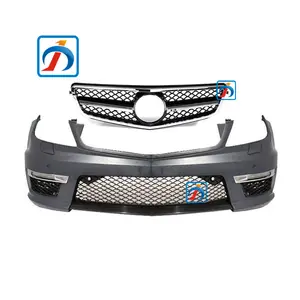 2008-2014 Mercedes-benz C-CLASS Reparasi Grill Mobil 2011 2013 W204 C63 Bumper Manufaktur Depan Bumper Assy Untuk Benz