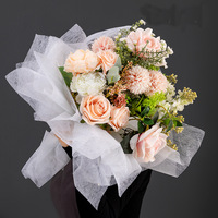 Papier de coton épais uni pour emballage floral, matériau d'arrangement floral avec doublure intérieure en coton pour emballer les fleurs.