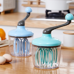 Batteur à œufs rotatif en <span class=keywords><strong>plastique</strong></span> pour la <span class=keywords><strong>cuisine</strong></span>, mélangeur à crème pour pâtisserie, <span class=keywords><strong>fouet</strong></span> à manivelle pour la pâtisserie, mousse à gâteau - Product Image 4