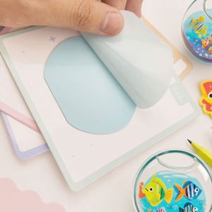 Notas Autoadhesivas con Forma de Pecera, Material PET de Alta Calidad, Personalizables, Lindas, 12*11.5cm, para Oficina, Escuela, Vacaciones - Product Image 3