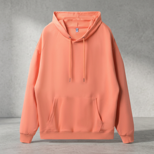 เสื้อฮู้ดโอเวอร์ไซส์ผู้ชาย ผ้าฟลีซ สีพื้น มีกระเป๋า สวมใส่สบายๆ สำหรับฤดูใบไม้ร่วง แขนปกติ ผ้าฝ้าย 100% ดีไซน์ถัก - Product Image 3