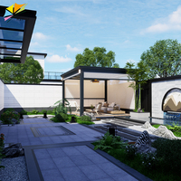 Heavy Duty 4x3m 4x4 4x5 4x6 Persianas automáticas motorizadas Led Pérgola bioclimática de aluminio usada para la venta