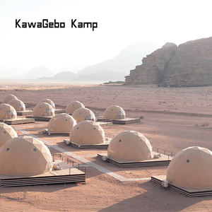 カワゲボカンプ6M径カスタムブラウンカラーPVCラグジュアリードームハウスグランピング - Product Image 6