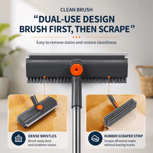 Balai-<span class=keywords><strong>brosse</strong></span> 3-en-1 pour le nettoyage des sols avec manche long détachable, <span class=keywords><strong>brosse</strong></span> à poils rotatifs pour le nettoyage domestique, prix d'usine, vente en gros - Product Image 3