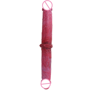 Dildo double tête, gros dildo <span class=keywords><strong>pour</strong></span> femmes, pénis factice surdimensionné et épais, utilisable des deux côtés, jouets sexuels lesbiens, produits de jeux <span class=keywords><strong>pour</strong></span> adultes - Product Image 3