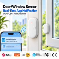 Capteur de porte/fenêtre Zigbee 3.0, portée de 80 m, batterie 3 V CR2032, alarme de sécurité intelligente 2,4 GHz, compatible avec Home Assistant