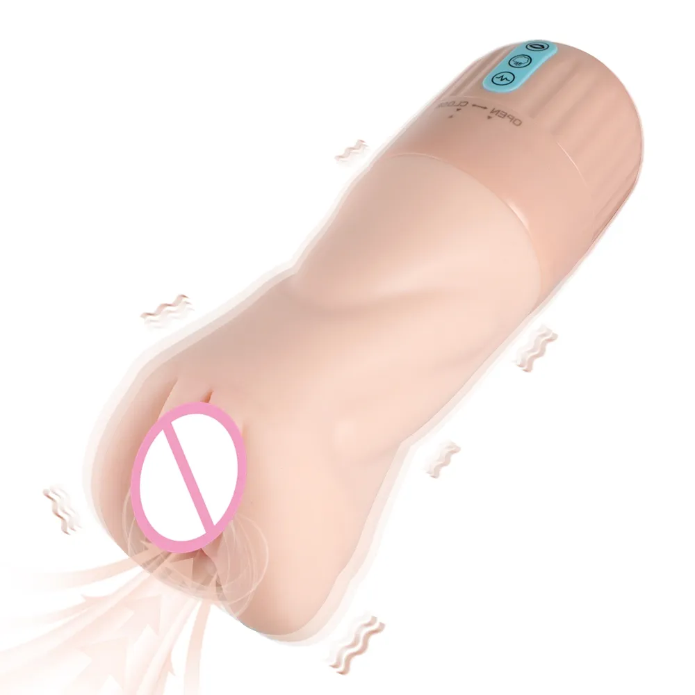 XISE Vagina Artificial con Succión y Vibración Masturbación Juguetes Sexuales para Hombre Coño Stroker Masturbador Automático para Hombres