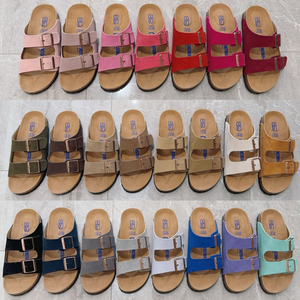 Sandales Birks classiques à double bride avec <span class=keywords><strong>semelle</strong></span> intérieure en liège et latex, en daim, unisexe, douces et confortables, pantoufles Birks - Product Image 1