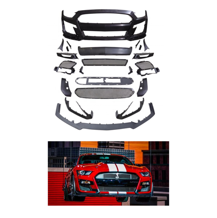 フォードマスタング2018-2021アップグレードGT500カーバンパーボディ 