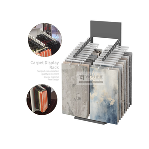 Thảm hiện đại mẫu tủ trưng bày có giá vải dệt và hệ thống showroom đá tự nhiên - Product Image 1