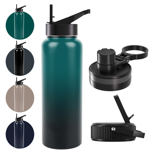 Water Bottle Insulated 32oz 40oz 64oz Straw Lid Leak Proof Vacuum Stainless Steel Water Bottle Wide Mouth <strong>for</strong> Gym - Product Image 4