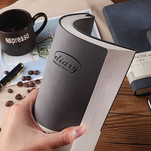 Carnet de notes en cuir PU A5 B5 personnalisé avec logo, 100 feuilles, pour bureau, vente en gros - Product Image 3