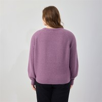 Pull ras du cou pour femme avec broderie 3D en câble, manches raglan côtelées et épaules tombantes, idéal pour l'automne et l'hiver, usage quotidien décontracté