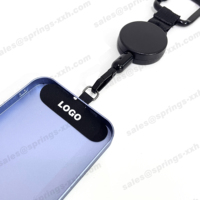 P-048 Mousqueton ABS de randonnée extérieur, attache rétractable pour téléphone portable, enrouleur anti-perte, support de smartphone robuste, enrouleur de badge