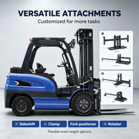 Chariot élévateur électrique contrepoids FENGTAI CPD-30 sur mesure, 3 tonnes, avec traitement de surface anticorrosion et capacité de travail variable