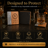 Ensemble de sous-verres ronds en marbre et bois, sous-verres modernes en pierre pour table basse, accessoires de bar