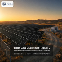 Module solaire monocristallin à double vitrage Topcon à demi-cellules de type N à haute efficacité pour toiture industrielle 5400Pa