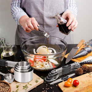 Magnetic Stainless Steel Measuring Cups and Spoons Set Nesting Dual-Sided Non-Slip Handle Stackable Baking <strong>Tools</strong> <strong>Kitchen</strong> <strong>Gadgets</strong> - Product Image 4