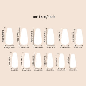 Juego <span class=keywords><strong>de</strong></span> 24 Uñas Postizas <span class=keywords><strong>de</strong></span> <span class=keywords><strong>Ballet</strong></span> Otoño Invierno, Color Marrón, Estilo Francés Dulce, con Diseño <span class=keywords><strong>de</strong></span> Flores, las Más Vendidas - Product Image 4