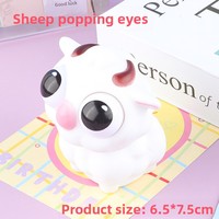 Jouet anti-stress créatif en PVC, mignon, à grands yeux, en forme de mouton, poupée à presser