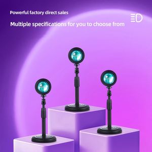 Lampe de nuit LED décorative transfrontalière créative pour diffusion en direct, alimentée par USB, style influenceur, ambiance coucher de soleil, vente en gros - Product Image 4