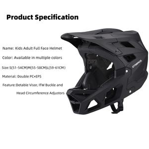 หมวกกันน็อคเต็มใบสำหรับผู้ใหญ่ ผลิตตามแบบ OEM ได้รับการรับรองมาตรฐาน CE สำหรับความปลอดภัยในการขับขี่มอเตอร์ไซค์ แข่งรถ และขี่จักรยานเสือภูเขา - Product Image 2