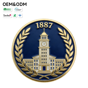 Insignia Retro Personalizada de Aleación de Zinc Esmaltada para Souvenir Universitario, Regalo para <span class=keywords><strong>Alumni</strong></span>, Celebración del Centenario, Insignia de la Torre del Reloj de la Universidad - Product Image 2