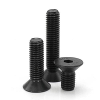 Tornillos de Cabeza Hexagonal CSK de Acero al Carbono de Alta Resistencia, Resistentes a la Corrosión, Grado 10.9, DIN7991, Acabado Negro, Suministro Personalizado