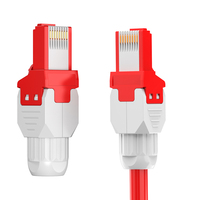 Connecteur RJ45 Nouvelle Génération avec Câble Ethernet, Fiche Modulaire 8P8C sans Outil Cat6 Cat6a Compatible Cat5e Cat6