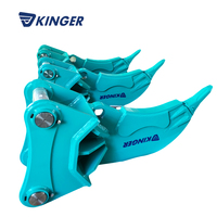 Déniveleur à dents vibrantes KINGER pour excavatrice, idéal pour le travail du sol agricole, le nivellement paysager et les applications de construction