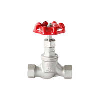 Vanne à soupape manuelle DN50 en acier inoxydable 304 à 2 voies pour eau, gaz, vapeur, huile, avec extrémité filetée de type S pour le contrôle et l'arrêt des conduites