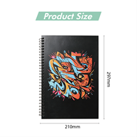 Carnet à spirales personnalisé, ligné, reliure spirale, pour usage scolaire et professionnel, couverture en papier personnalisable, papeterie de bureau pour étudiants
