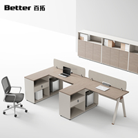 Meubles de bureau ergonomiques modernes et convertibles, bureau pour personnel informatique, table pour 4 personnes, postes de travail en PVC/MDF