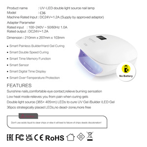 Lampe <span class=keywords><strong>à</strong></span> <span class=keywords><strong>ongles</strong></span> UV LED CANNI 48W OEM/ODM avec capteur automatique pour le séchage du <span class=keywords><strong>vernis</strong></span> gel – Produits de séchage UV pour <span class=keywords><strong>ongles</strong></span> - Product Image 6
