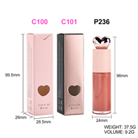 Nouvel Arrivage Gloss à Lèvres Marque Privée en Forme de Cœur, Rouge à Lèvres Végétalien Longue Tenue, Contenants à Gloss
