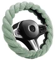 Accessoires automobiles personnalisés, housse de volant de voiture mignonne et moelleuse, housse de volant en fourrure douce pour femmes