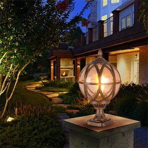 <strong>Victorian</strong> Sconce Outdoor Lighting Patio Round Retro Pillar Waterproof LED Courtyard Street <strong>Light</strong> <strong>Post</strong> - Product Image 1