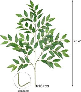 Guirlande de verdure artificielle en soie en gros, feuilles de Ruscus italien luxuriantes, pour bricolage, mariage, Noël, Nouvel An, Thanksgiving, Pâques - Product Image 6