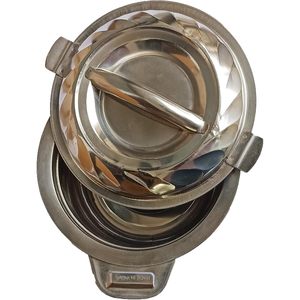PARIJAT Handicraft Stainless Steel Lunch <b>Box</b> 4.5 Inch Durable Easy Clean Puri Chapati Roti <b>Box</b> Glossy Heat Retaining Body Easy - Product Image 2