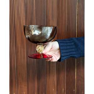 Set di Sei Tazze in Vetro Soffiato di Murano Nason Moretti, Colore Sandra, Origine Venezia, Lavabili in Lavastoviglie, Altezza 12x11,5 cm - Product Image 2