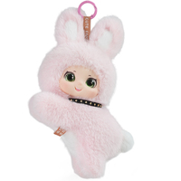 Porte-clés poupée en peluche super douce et mignonne de haute qualité, avec expression adorable, idéal pour les anniversaires d'enfants