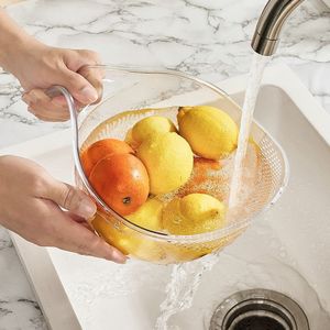 Syh1381 Panier égouttoir multifonction en plastique pour cuisine, bol à riz et fruits, panier de lavage et d'égouttage avec poignée, passoire - Product Image 3