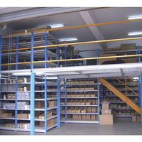 Plateforme de grenier épaissie, démontable, robuste, multi-niveaux, en structure d'acier, avec protection anticorrosion, pour bureau et entrepôt