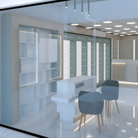Étagères de Pharmacie Modernes Personnalisées avec Éclairage LED et Paniers Suspendus Éclairage LED - Mobilier de Magasin de Détail Personnalisable Écologique