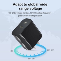 Chargeur mural de voyage double USB-C HNT 20W PD à charge rapide, prise Type C normes US/EU, adaptateur d'exportation mondial certifié CE FCC pour usine