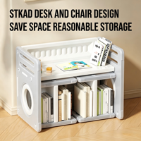 Table et chaise multifonctionnelles 4-en-1 pour enfants, pliables, avec bureau de construction, chevalet d'art et rangement pour jouets, pour chambre et école