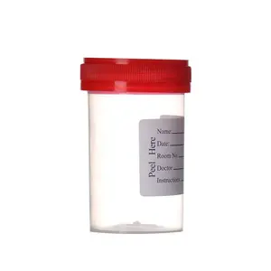 DATA 60ml Specimen Cup Screw Bottle with Label Urine Container