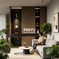 Meuble d'entrée multifonctionnel en bois composite, banc à chaussures, buffet de salon avec système d'éclairage LED intégré