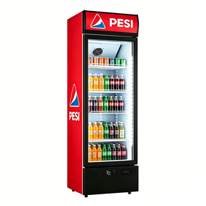 Réfrigérateur commercial vertical à porte vitrée, 1 porte, refroidissement par air, sans givre, pas besoin de remplir d'eau, 4 étagères - Product Image 2